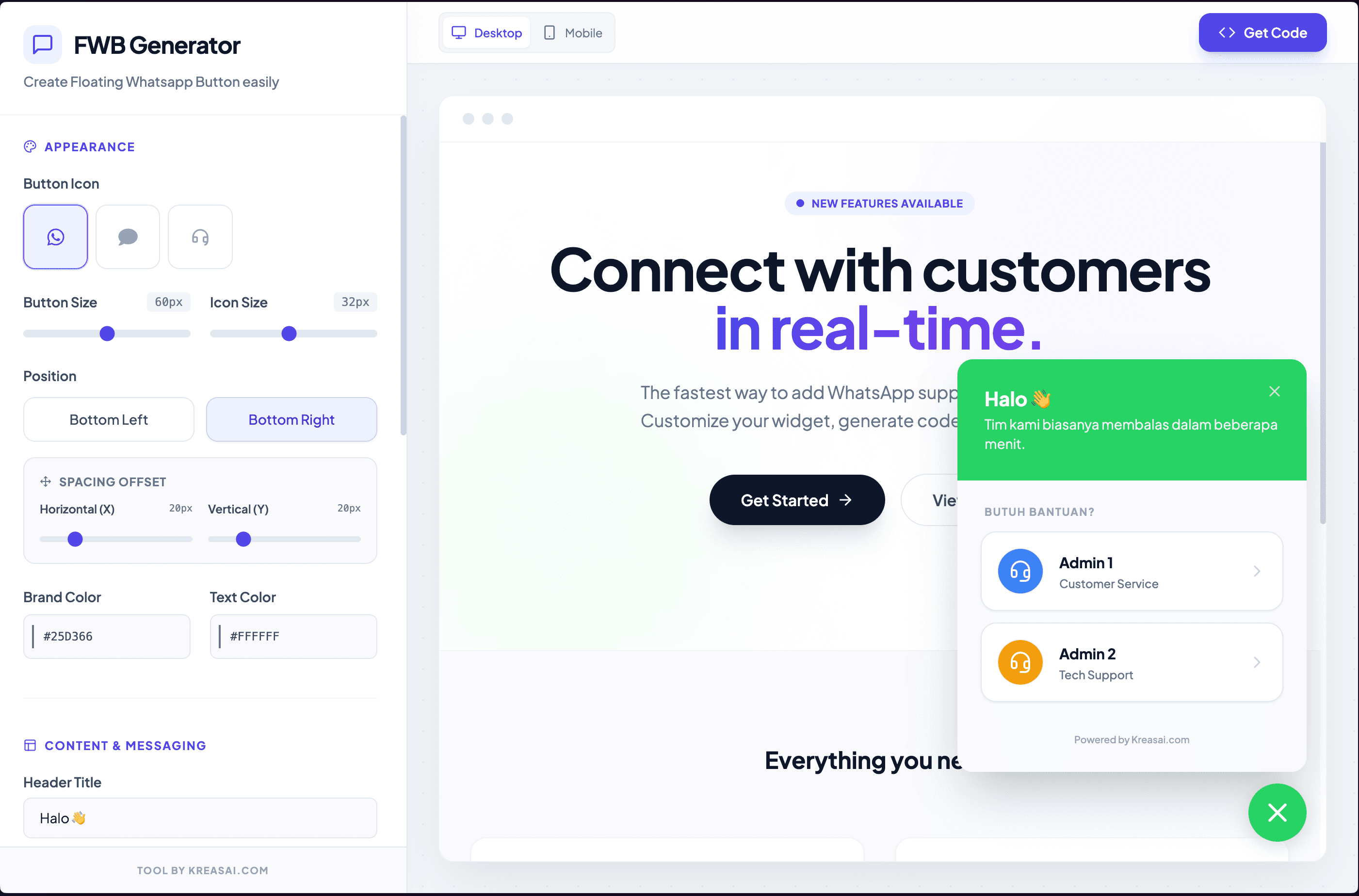 Floating WhatsApp Button Generator: Cara Membuat Widget Chat Cepat & Gratis